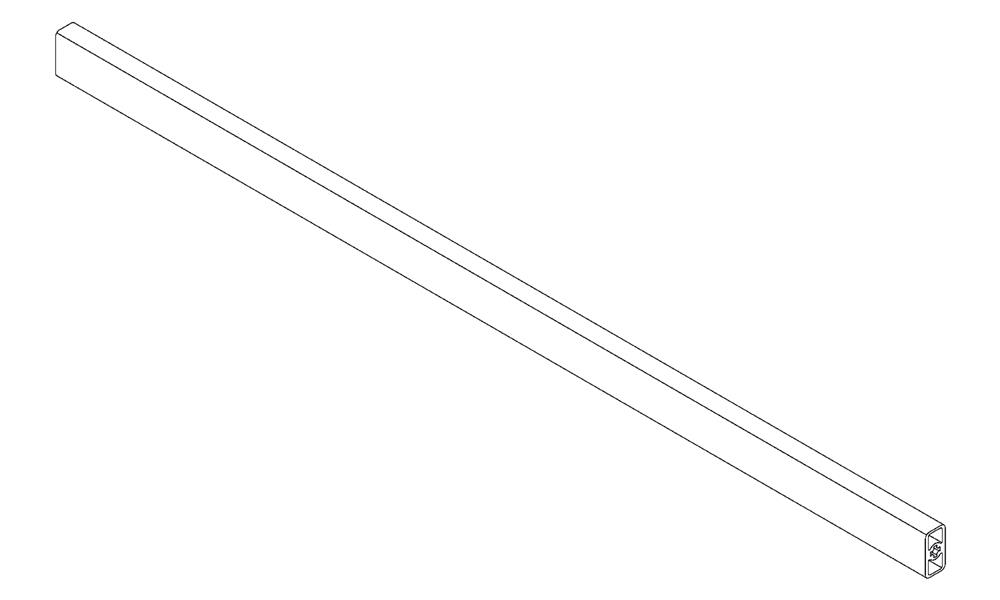 Blum Antaro cross gallery rail for cutting to size 1046mm silk white