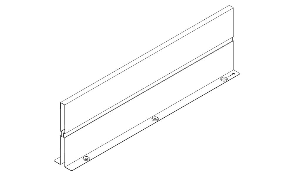 Blum Antaro / Intivo dividing wall to suit 450mm NL  silk white