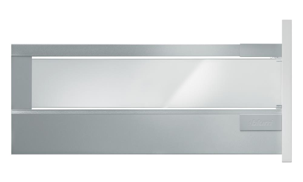 Blum Antaro Tandembox D-Height(450mm) Glass Design Element, Metallic Grey | 50kg