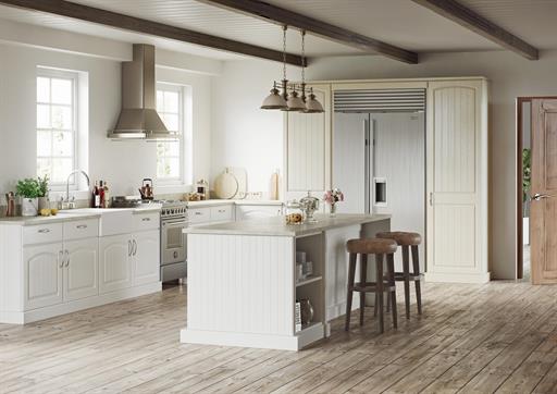 Painted Oak Mussel with Cottage Doors