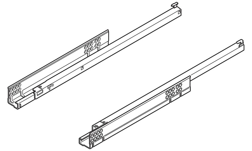 Blum single extension tandem runner with Blumotion | 500mm | Pair