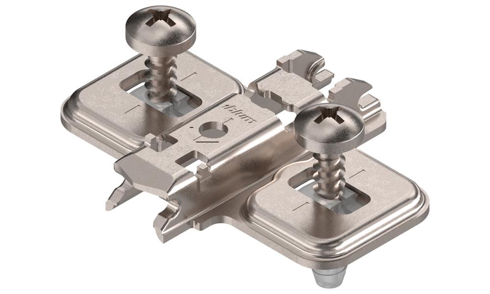 Blum 0mm Clip backplate with dowels