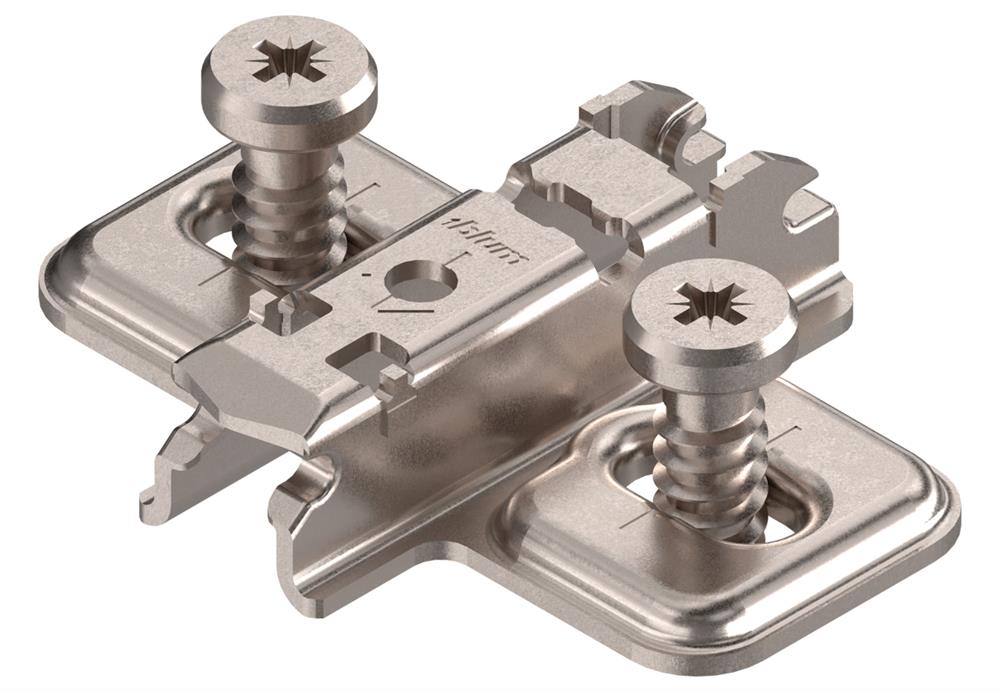 Blum 3mm height adjustable steel plate for CLIP Top hinges with euroscrews