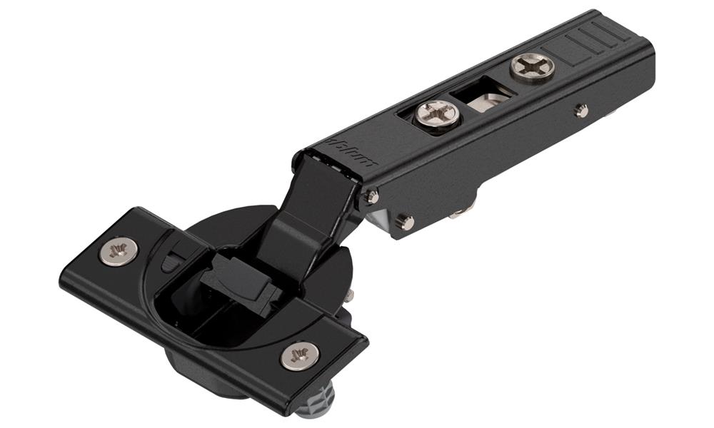 Blum 110° clip top hinge knock-in with built in blumotion. Onyx Black.