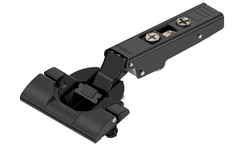 Blum 110 degree clip top hinge with built in blumotion inserta. Onyx Black.
