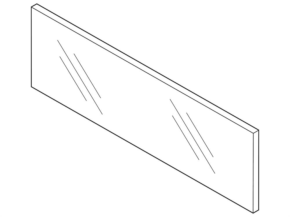 Blum Legrabox 'C' height clear glass element inner drawer front suit 1200mm unit