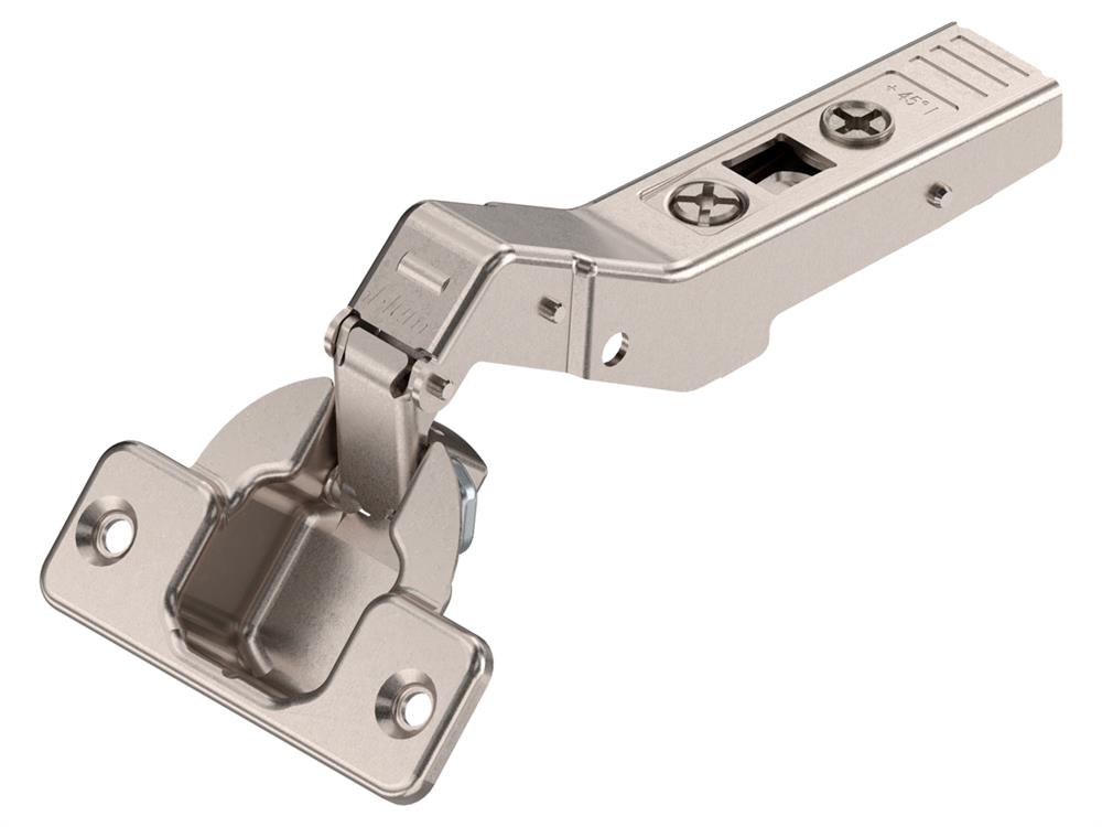 Blum +45 degree Clip Top hinge (Rec when using angled corner unit and 22mm door)