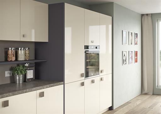 High Gloss Cream with Vienna Doors