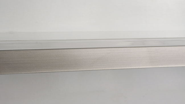 ABS Edging Tape 3D 2 in 1 High Gloss White / Stainless Steel 1 x 23mm