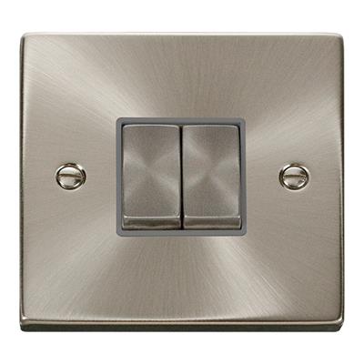 2 Gang 2 Way 10A X Switch