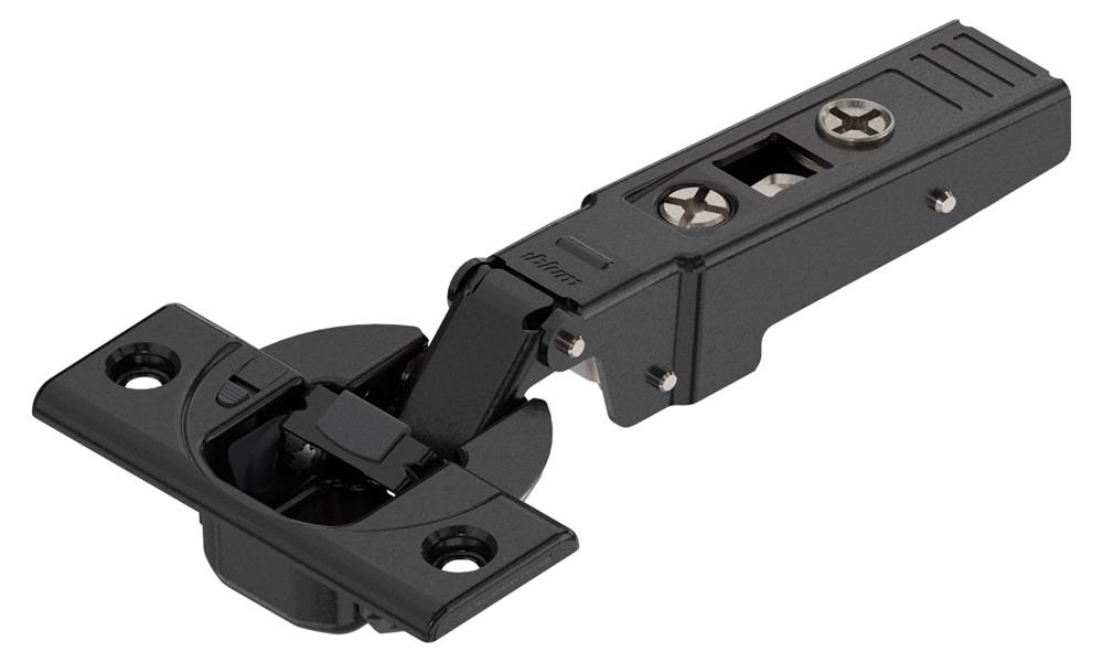 Blum 95 degree clip top Blumotion hinge. Overlay  Screw on. Onyx Black
