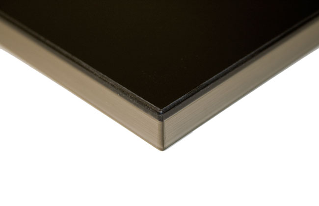 ABS Edging Tape 3D 2 in 1 High Gloss Black / Stainless Steel 1.3 x 23mm