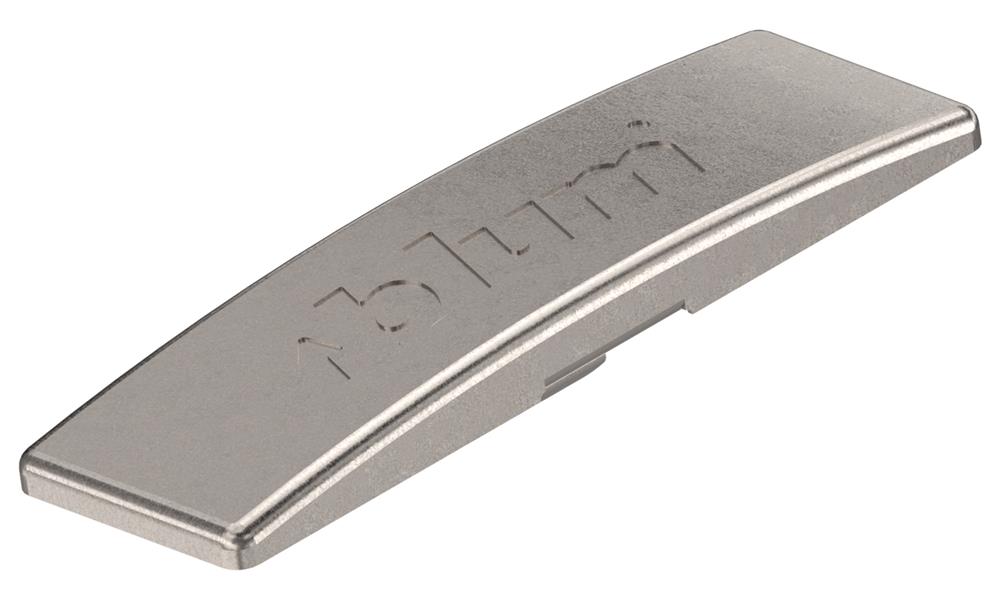Blum curved 'Blum' cover cap in nickel
