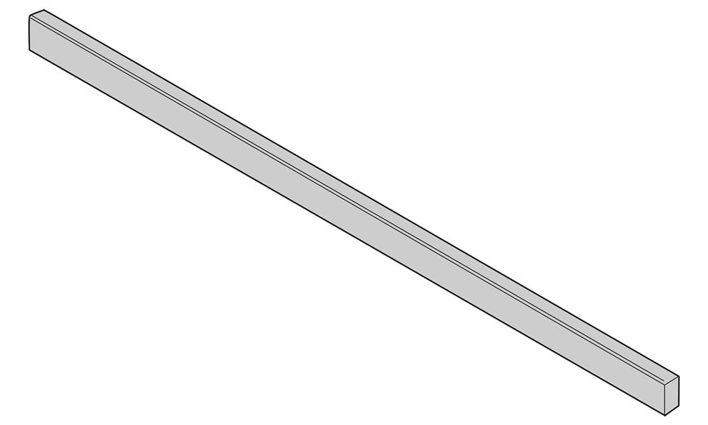 Blum Legrabox gallery rail for inner drawer front stainless steel 1200mm