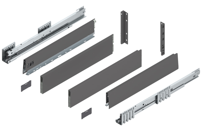 Blum Merivobox E-Height (550mm) BOXCAP Orion Grey 70kg