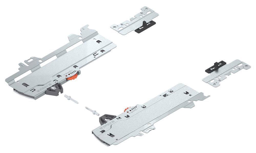 Blum TIP-ON Blumotion unit, adapter and latch set L1 for Merivobox 20Kg  R&amp;L