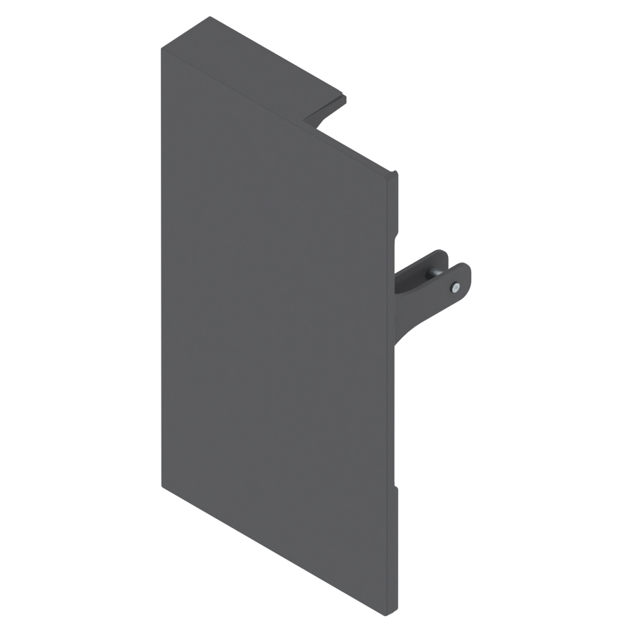 Blum Merivobox front fixing brackets for M height inner drawer Orion Grey RH