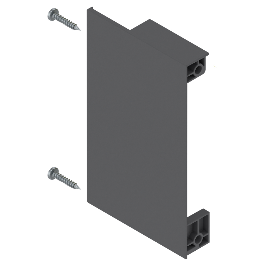 Blum Merivobox front fixing brackets for M height inner drawer Orion Grey LH