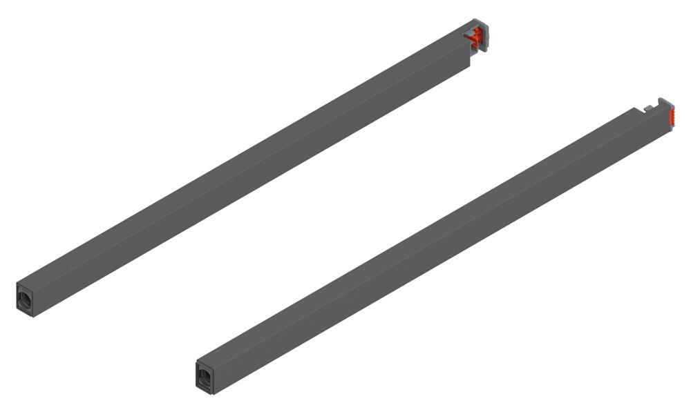 Blum Merivobox longside gallery rail 400mm Orion Grey L&amp;R