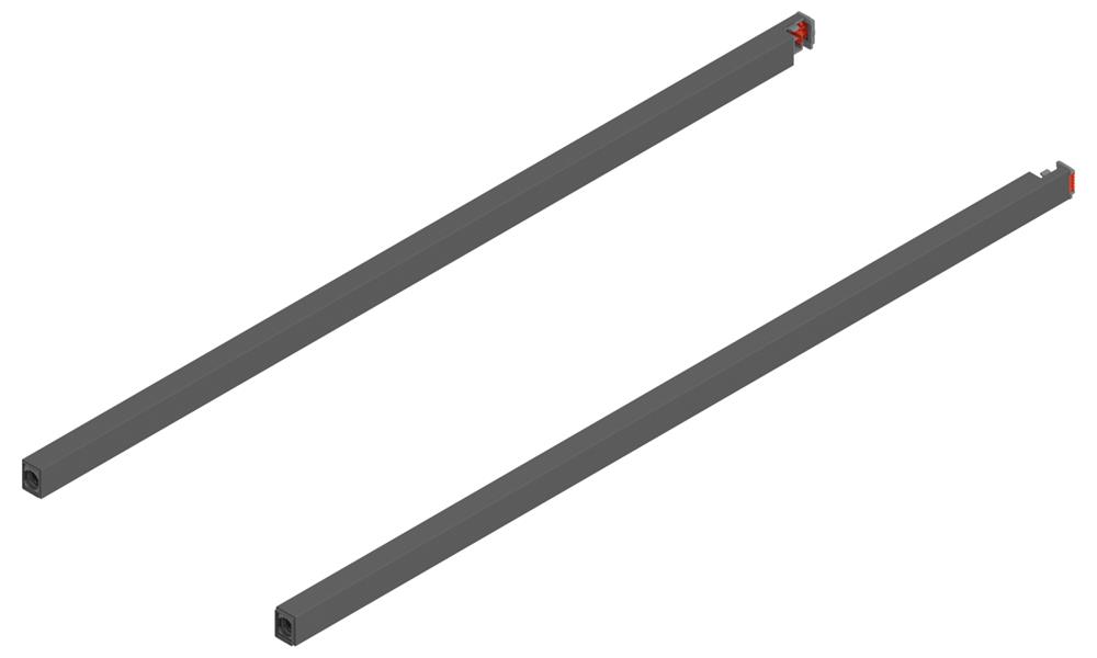 Blum Merivobox longside gallery rail 600mm Orion Grey L&amp;R