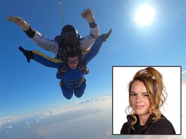 Georgina Swaps Sales For The Skies For Surreal Skydive