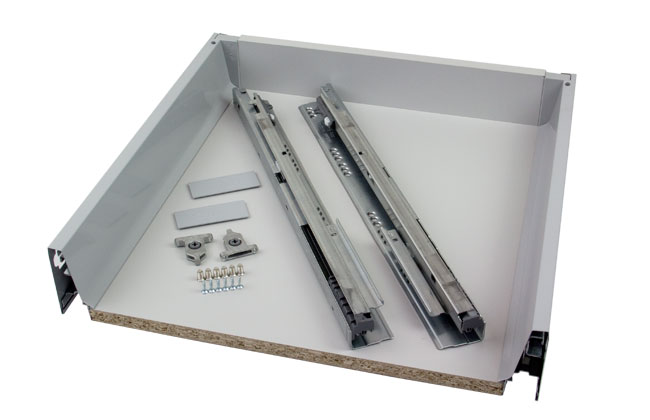 Blum Pre-assembled Antaro box metallic grey 900mm cabinet 86mm height (30Kg)