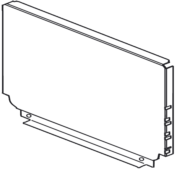 Blum Steel Back to Suit 224 x 800mm Grey R906