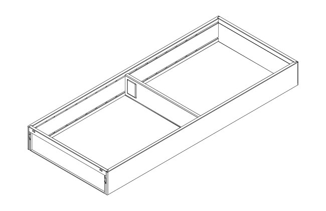 Blum Ambia-Line utensil insert for 500mm - 200mm wide orion grey