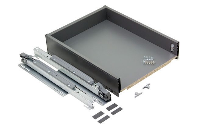 Blum Pre-assembled Legrabox M height 450mm orion grey 400mm cabinet