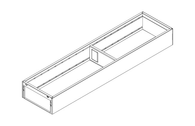 Blum Ambia-Line utensil insert for 450mm - 100mm wide orion grey
