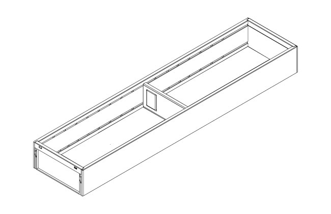 Blum Ambia-Line utensil insert for 500mm - 100mm wide orion grey