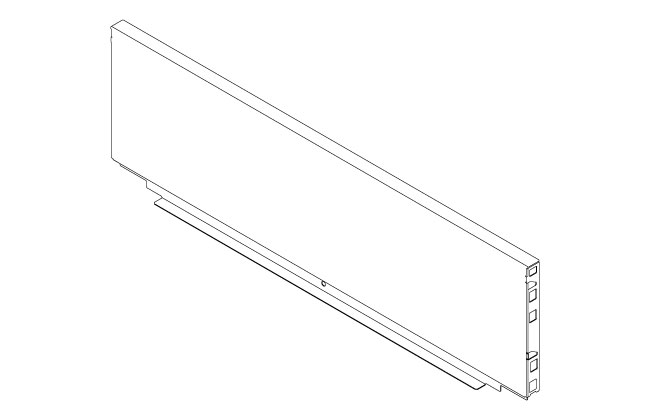 Blum Legrabox 'C' height steel back 400mm orion grey
