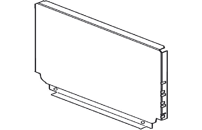 Blum Steel Back to Suit 203 X 300mm Grey R906