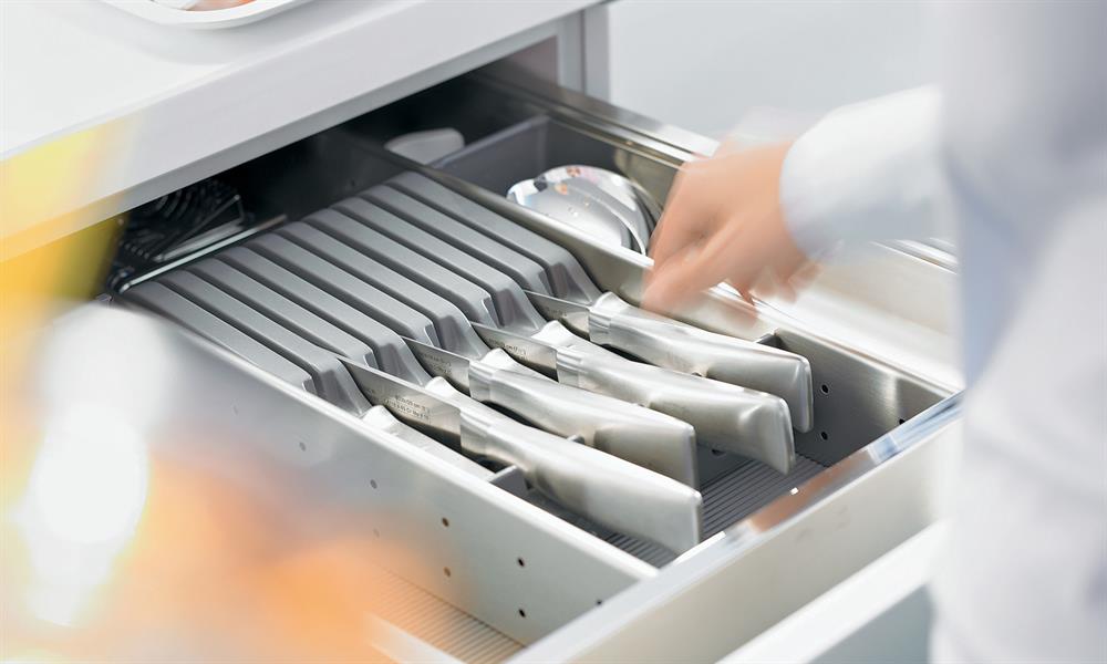 Blum orga-line knife block  grey