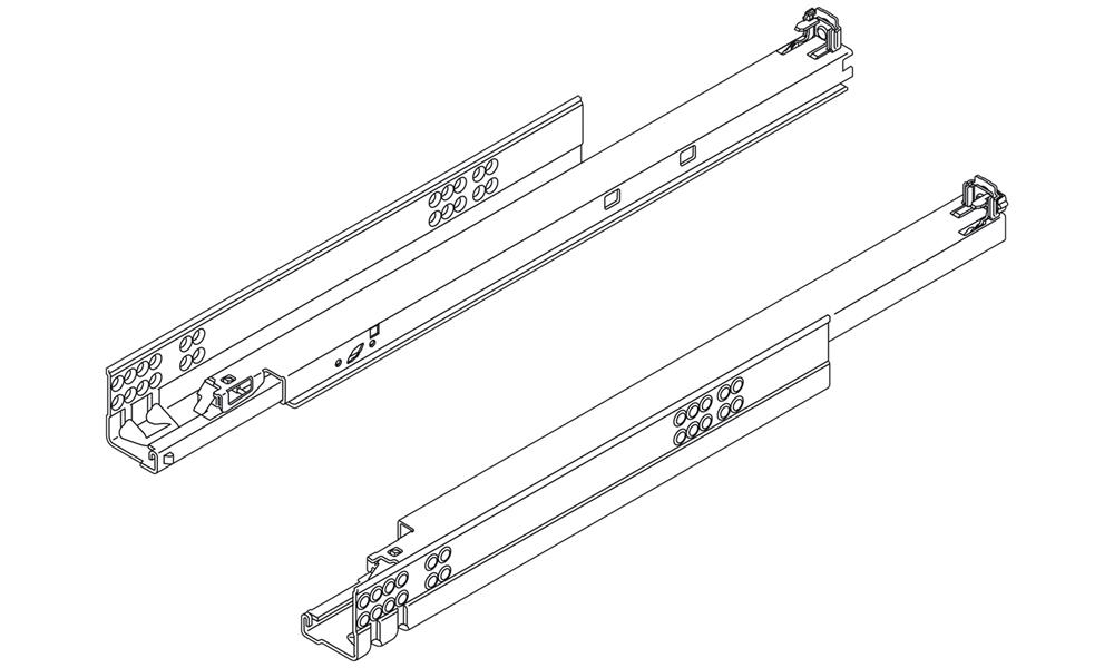 Blum full extension integrated Blumotion tandem runner 30kg 550mm