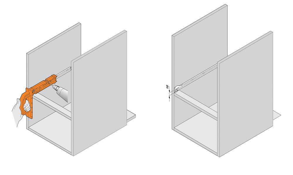 Blum minifix runner jig
