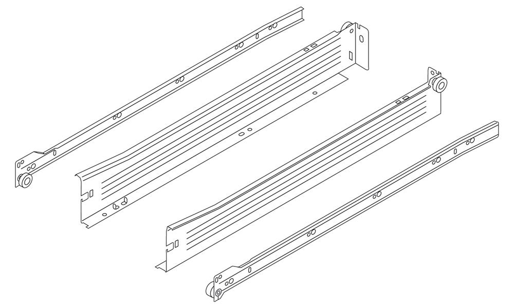 Blum cream metabox drawer 450 x 54mm