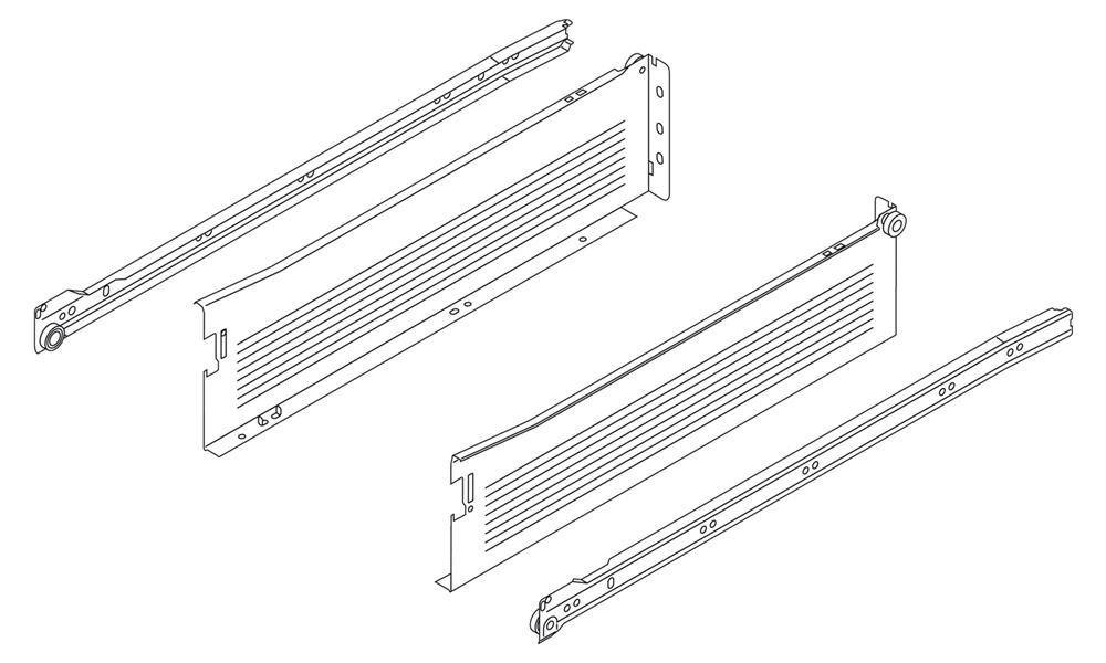 Blum cream metabox drawer 400 x 118mm
