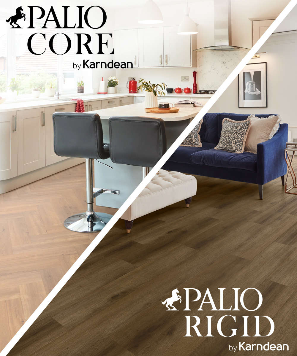 Palio by Karndean flooring in a kitchen & bedroom setting